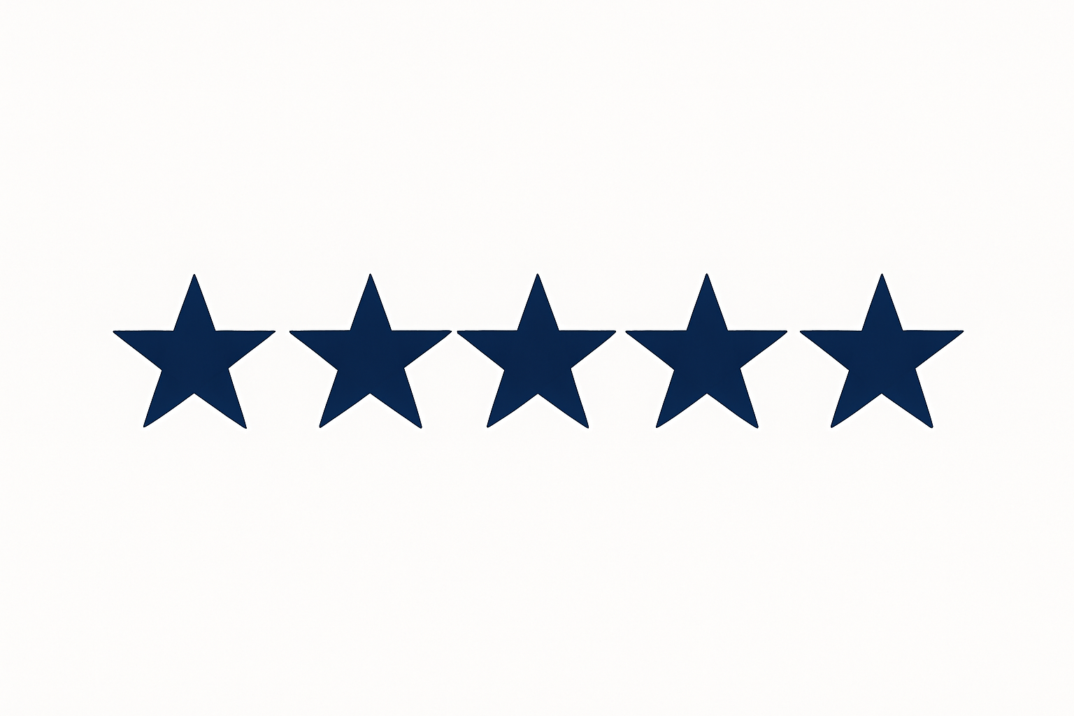 5 stars in navy blue
